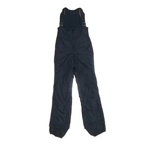 Vintage Robbe Snow Bib Skiwear Bib Womens Black Overall Pants Zip Up Made In USA